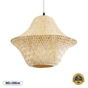 glo-01737-01737_0 GLOBOSTAR® JUNIPER 01737 BOHO ΚΡΕΜΑΣΤΟ ΦΩΤΙΣΤΙΚΟ ΠΛΕΓΜΑ ΜΟΝΟΦΩΤΟ 1 X E27 IP20 ΜΠΕΖ ΞΥΛΟ - 