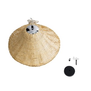 glo-01737-01737_10 GLOBOSTAR® JUNIPER 01737 BOHO ΚΡΕΜΑΣΤΟ ΦΩΤΙΣΤΙΚΟ ΠΛΕΓΜΑ ΜΟΝΟΦΩΤΟ 1 X E27 IP20 ΜΠΕΖ ΞΥΛΟ - 
