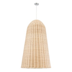glo-01746-01746_3 GLOBOSTAR® FAROL 01746 BOHO ΚΡΕΜΑΣΤΟ ΦΩΤΙΣΤΙΚΟ ΚΑΜΠΑΝΑ ΜΟΝΟΦΩΤΟ 1 X E27 IP20 ΜΠΕΖ ΞΥΛΟ - Μ