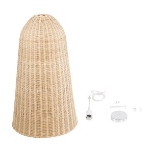 glo-01746-01746_9 GLOBOSTAR® FAROL 01746 BOHO ΚΡΕΜΑΣΤΟ ΦΩΤΙΣΤΙΚΟ ΚΑΜΠΑΝΑ ΜΟΝΟΦΩΤΟ 1 X E27 IP20 ΜΠΕΖ ΞΥΛΟ - Μ