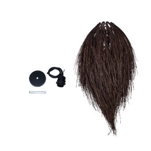 glo-01748-01748_9 GLOBOSTAR® ARCHIPELAGO 01748 BOHO ΚΡΕΜΑΣΤΟ ΦΩΤΙΣΤΙΚΟ ΠΛΕΓΜΑ ΜΟΝΟΦΩΤΟ 1 X E27 IP20 ΚΑΦΕ ΞΥΛ
