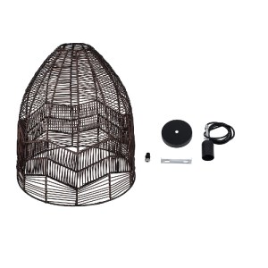 glo-01752-01752_10 GLOBOSTAR® ALOHA 01752 BOHO ΚΡΕΜΑΣΤΟ ΦΩΤΙΣΤΙΚΟ ΚΑΜΠΑΝΑ ΜΟΝΟΦΩΤΟ 1 X E27 IP20 ΚΑΦΕ ΣΧΟΙΝΙ -