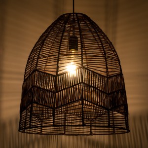 glo-01752-01752_2 GLOBOSTAR® ALOHA 01752 BOHO ΚΡΕΜΑΣΤΟ ΦΩΤΙΣΤΙΚΟ ΚΑΜΠΑΝΑ ΜΟΝΟΦΩΤΟ 1 X E27 IP20 ΚΑΦΕ ΣΧΟΙΝΙ -