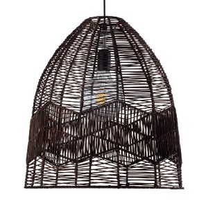 glo-01752-01752_4 GLOBOSTAR® ALOHA 01752 BOHO ΚΡΕΜΑΣΤΟ ΦΩΤΙΣΤΙΚΟ ΚΑΜΠΑΝΑ ΜΟΝΟΦΩΤΟ 1 X E27 IP20 ΚΑΦΕ ΣΧΟΙΝΙ -