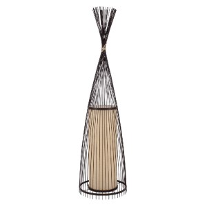 glo-01756-01756_00 GLOBOSTAR® AZORES 01756 BOHO ΕΠΙΔΑΠΕΔΙΟ ΦΩΤΙΣΤΙΚΟ ΜΟΝΟΦΩΤΟ 1 X E27 IP20 ΚΑΦΕ & ΜΠΕΖ ΞΥΛΟ -