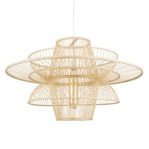glo-01758-01758_0 GLOBOSTAR® BALI 01758 BOHO ΚΡΕΜΑΣΤΟ ΦΩΤΙΣΤΙΚΟ ΠΛΕΓΜΑ ΜΟΝΟΦΩΤΟ 1 X E27 IP20 ΜΠΕΖ ΞΥΛΟ - Μ10
