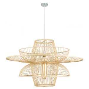 glo-01758-01758_3 GLOBOSTAR® BALI 01758 BOHO ΚΡΕΜΑΣΤΟ ΦΩΤΙΣΤΙΚΟ ΠΛΕΓΜΑ ΜΟΝΟΦΩΤΟ 1 X E27 IP20 ΜΠΕΖ ΞΥΛΟ - Μ10