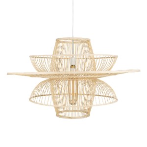 glo-01758-01758_4 GLOBOSTAR® BALI 01758 BOHO ΚΡΕΜΑΣΤΟ ΦΩΤΙΣΤΙΚΟ ΠΛΕΓΜΑ ΜΟΝΟΦΩΤΟ 1 X E27 IP20 ΜΠΕΖ ΞΥΛΟ - Μ10