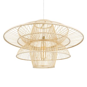glo-01758-01758_5 GLOBOSTAR® BALI 01758 BOHO ΚΡΕΜΑΣΤΟ ΦΩΤΙΣΤΙΚΟ ΠΛΕΓΜΑ ΜΟΝΟΦΩΤΟ 1 X E27 IP20 ΜΠΕΖ ΞΥΛΟ - Μ10