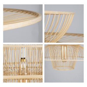 glo-01758-01758_7 GLOBOSTAR® BALI 01758 BOHO ΚΡΕΜΑΣΤΟ ΦΩΤΙΣΤΙΚΟ ΠΛΕΓΜΑ ΜΟΝΟΦΩΤΟ 1 X E27 IP20 ΜΠΕΖ ΞΥΛΟ - Μ10