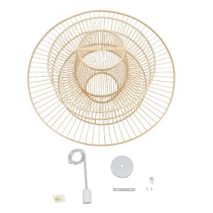 glo-01758-01758_8 GLOBOSTAR® BALI 01758 BOHO ΚΡΕΜΑΣΤΟ ΦΩΤΙΣΤΙΚΟ ΠΛΕΓΜΑ ΜΟΝΟΦΩΤΟ 1 X E27 IP20 ΜΠΕΖ ΞΥΛΟ - Μ10