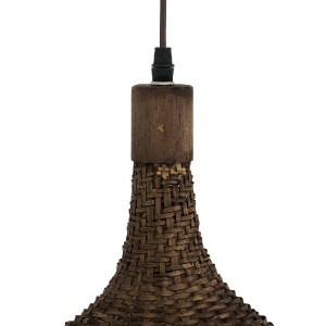glo-01768-01768_010 GLOBOSTAR® CUBA 01768 BOHO ΚΡΕΜΑΣΤΟ ΦΩΤΙΣΤΙΚΟ ΑΝΑΡΤΗΣΗ ΜΟΝΟΦΩΤΟ 1 X E27 IP20 ΚΑΦΕ ΞΥΛΟ - Μ