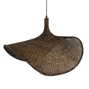 glo-01768-01768_07 GLOBOSTAR® CUBA 01768 BOHO ΚΡΕΜΑΣΤΟ ΦΩΤΙΣΤΙΚΟ ΑΝΑΡΤΗΣΗ ΜΟΝΟΦΩΤΟ 1 X E27 IP20 ΚΑΦΕ ΞΥΛΟ - Μ