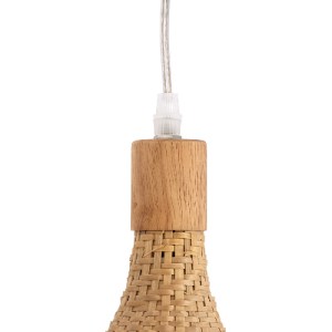 glo-01769-01769_9 GLOBOSTAR® CUBA 01769 BOHO ΚΡΕΜΑΣΤΟ ΦΩΤΙΣΤΙΚΟ ΑΝΑΡΤΗΣΗ ΜΟΝΟΦΩΤΟ 1 X E27 IP20 ΜΠΕΖ ΞΥΛΟ - Μ