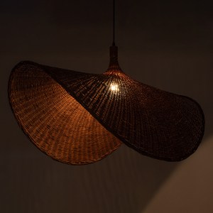 glo-01770-01770_2 GLOBOSTAR® CUBA 01770 BOHO ΚΡΕΜΑΣΤΟ ΦΩΤΙΣΤΙΚΟ ΑΝΑΡΤΗΣΗ ΜΟΝΟΦΩΤΟ 1 X E27 IP20 ΚΑΦΕ ΞΥΛΟ - Μ