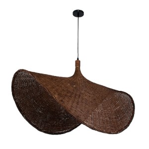 glo-01770-01770_3 GLOBOSTAR® CUBA 01770 BOHO ΚΡΕΜΑΣΤΟ ΦΩΤΙΣΤΙΚΟ ΑΝΑΡΤΗΣΗ ΜΟΝΟΦΩΤΟ 1 X E27 IP20 ΚΑΦΕ ΞΥΛΟ - Μ