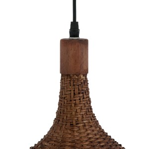 glo-01770-01770_9 GLOBOSTAR® CUBA 01770 BOHO ΚΡΕΜΑΣΤΟ ΦΩΤΙΣΤΙΚΟ ΑΝΑΡΤΗΣΗ ΜΟΝΟΦΩΤΟ 1 X E27 IP20 ΚΑΦΕ ΞΥΛΟ - Μ