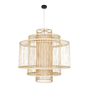 glo-01780-01780_4 GLOBOSTAR® HIBISCUS 01780 BOHO ΚΡΕΜΑΣΤΟ ΦΩΤΙΣΤΙΚΟ ΠΛΕΓΜΑ ΜΟΝΟΦΩΤΟ 1 X E27 IP20 ΜΠΕΖ ΞΥΛΟ -
