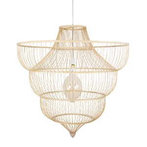 glo-01781-01781_4 GLOBOSTAR® HIBISCUS 01781 BOHO ΚΡΕΜΑΣΤΟ ΦΩΤΙΣΤΙΚΟ ΠΛΕΓΜΑ ΜΟΝΟΦΩΤΟ 1 X E27 IP20 ΜΠΕΖ ΞΥΛΟ -