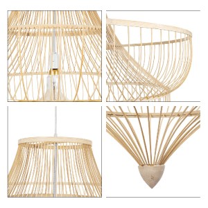 glo-01781-01781_7 GLOBOSTAR® HIBISCUS 01781 BOHO ΚΡΕΜΑΣΤΟ ΦΩΤΙΣΤΙΚΟ ΠΛΕΓΜΑ ΜΟΝΟΦΩΤΟ 1 X E27 IP20 ΜΠΕΖ ΞΥΛΟ -