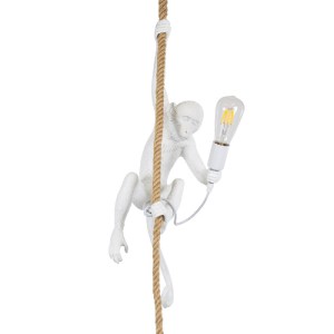 glo-01802-01802_0 GLOBOSTAR® APES 01802 ΜΟΝΤΕΡΝΟ ΚΡΕΜΑΣΤΟ ΦΩΤΙΣΤΙΚΟ ΦΙΓΟΥΡΑ ΜΟΝΟΦΩΤΟ 1 X E27 IP20 ΛΕΥΚΟ ΠΛΑΣ