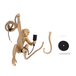 glo-01803-01803_10 GLOBOSTAR® APES 01803 ΜΟΝΤΕΡΝΟ ΚΡΕΜΑΣΤΟ ΦΩΤΙΣΤΙΚΟ ΦΙΓΟΥΡΑ ΜΟΝΟΦΩΤΟ 1 X E27 IP20 ΧΡΥΣΟ ΠΛΑΣ