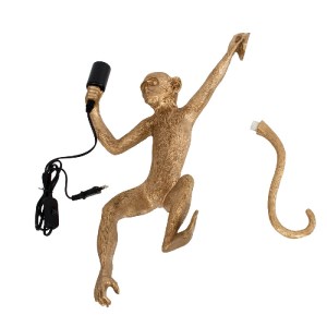 glo-01806-01806_11 GLOBOSTAR® APES 01806 ΜΟΝΤΕΡΝΟ ΕΠΙΤΟΙΧΙΟ ΦΩΤΙΣΤΙΚΟ ΑΠΛΙΚΑ ΜΟΝΟΦΩΤΟ 1 X E27 IP20 ΧΡΥΣΟ ΠΛΑΣ