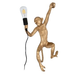 glo-01806-01806_3 GLOBOSTAR® APES 01806 ΜΟΝΤΕΡΝΟ ΕΠΙΤΟΙΧΙΟ ΦΩΤΙΣΤΙΚΟ ΑΠΛΙΚΑ ΜΟΝΟΦΩΤΟ 1 X E27 IP20 ΧΡΥΣΟ ΠΛΑΣ
