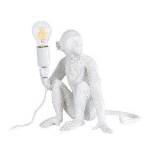 glo-01808-6c3545_01808_0 GLOBOSTAR® APES 01808 ΜΟΝΤΕΡΝΟ ΦΩΤΙΣΤΙΚΟ ΠΟΡΤΑΤΙΦ ΛΑΜΠΑΤΕΡ ΜΟΝΟΦΩΤΟ 1 X E27 ΛΕΥΚΟ ΦΙΓΟΥΡΑ 