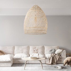 glo-01811-post_166 GLOBOSTAR® MALIBU 01811 BOHO ΚΡΕΜΑΣΤΟ ΦΩΤΙΣΤΙΚΟ ΚΑΜΠΑΝΑ ΜΟΝΟΦΩΤΟ 1 X E27 IP20 ΜΠΕΖ ΞΥΛΟ - 