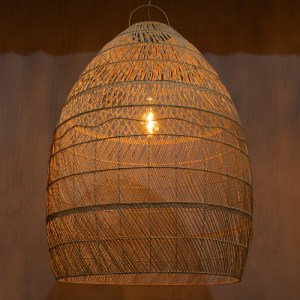 glo-01813-01813_3 GLOBOSTAR® MALIBU 01813 BOHO ΚΡΕΜΑΣΤΟ ΦΩΤΙΣΤΙΚΟ ΚΑΜΠΑΝΑ ΜΟΝΟΦΩΤΟ 1 X E27 IP20 ΜΠΕΖ ΞΥΛΟ - 