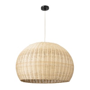 glo-01825-01825_4 GLOBOSTAR® RAITO 01825 BOHO ΚΡΕΜΑΣΤΟ ΦΩΤΙΣΤΙΚΟ ΚΑΜΠΑΝΑ ΜΟΝΟΦΩΤΟ 1 X E27 IP20 ΜΠΕΖ ΞΥΛΟ - Μ
