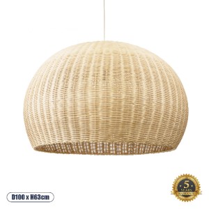 glo-01826-01826_0 GLOBOSTAR® RAITO 01826 BOHO ΚΡΕΜΑΣΤΟ ΦΩΤΙΣΤΙΚΟ ΚΑΜΠΑΝΑ ΜΟΝΟΦΩΤΟ 1 X E27 IP20 ΜΠΕΖ ΞΥΛΟ - Μ