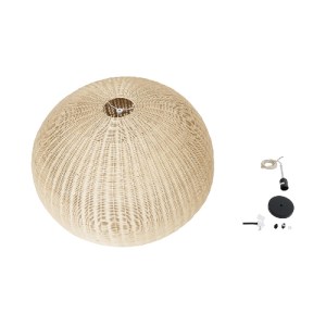 glo-01826-01826_10 GLOBOSTAR® RAITO 01826 BOHO ΚΡΕΜΑΣΤΟ ΦΩΤΙΣΤΙΚΟ ΚΑΜΠΑΝΑ ΜΟΝΟΦΩΤΟ 1 X E27 IP20 ΜΠΕΖ ΞΥΛΟ - Μ