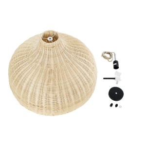 glo-01828-01828_11 GLOBOSTAR® AFURU 01828 BOHO ΚΡΕΜΑΣΤΟ ΦΩΤΙΣΤΙΚΟ ΚΑΜΠΑΝΑ ΜΟΝΟΦΩΤΟ 1 X E27 IP20 ΜΠΕΖ ΞΥΛΟ - Μ