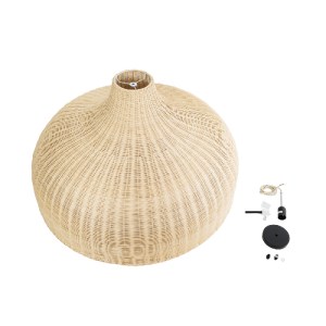 glo-01829-01829_11 GLOBOSTAR® AFURU 01829 BOHO ΚΡΕΜΑΣΤΟ ΦΩΤΙΣΤΙΚΟ ΚΑΜΠΑΝΑ ΜΟΝΟΦΩΤΟ 1 X E27 IP20 ΜΠΕΖ ΞΥΛΟ - Μ