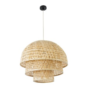 glo-01836-01836_4 GLOBOSTAR® HIROKA 01836 BOHO ΚΡΕΜΑΣΤΟ ΦΩΤΙΣΤΙΚΟ ΠΛΕΓΜΑ ΜΟΝΟΦΩΤΟ 1 X E27 IP20 ΜΠΕΖ ΞΥΛΟ - Μ