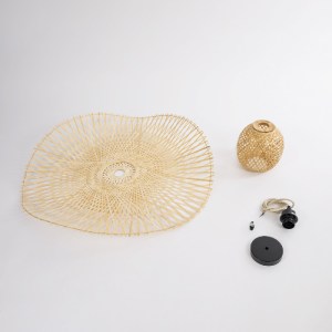 glo-01837-01837_10 GLOBOSTAR® CINNABAR 01837 BOHO ΚΡΕΜΑΣΤΟ ΦΩΤΙΣΤΙΚΟ ΠΛΕΓΜΑ ΜΟΝΟΦΩΤΟ 1 X E27 IP20 ΜΠΕΖ ΞΥΛΟ -