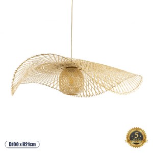 glo-01838-01838_0 GLOBOSTAR® CINNABAR 01838 BOHO ΚΡΕΜΑΣΤΟ ΦΩΤΙΣΤΙΚΟ ΠΛΕΓΜΑ ΜΟΝΟΦΩΤΟ 1 X E27 IP20 ΜΠΕΖ ΞΥΛΟ -