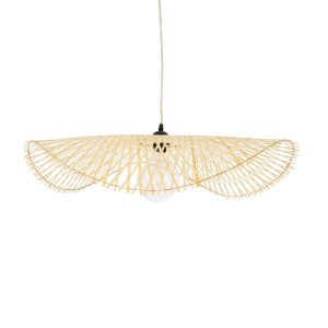 glo-01841-01841_5 GLOBOSTAR® MELEMELE 01841 BOHO ΚΡΕΜΑΣΤΟ ΦΩΤΙΣΤΙΚΟ ΠΛΕΓΜΑ ΜΟΝΟΦΩΤΟ 1 X E27 IP20 ΜΠΕΖ ΞΥΛΟ -