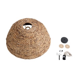 glo-01847-01847_10 GLOBOSTAR® MANGATA 01847 BOHO ΚΡΕΜΑΣΤΟ ΦΩΤΙΣΤΙΚΟ ΚΑΜΠΑΝΑ ΜΟΝΟΦΩΤΟ 1 X E27 IP20 ΜΠΕΖ ΞΥΛΟ -