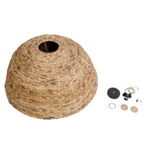 glo-01848-01848_010 GLOBOSTAR® MANGATA 01848 BOHO ΚΡΕΜΑΣΤΟ ΦΩΤΙΣΤΙΚΟ ΚΑΜΠΑΝΑ ΜΟΝΟΦΩΤΟ 1 X E27 IP20 ΚΑΦΕ ΞΥΛΟ -