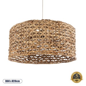 glo-01849-01849_0 GLOBOSTAR® MANGATA 01849 BOHO ΚΡΕΜΑΣΤΟ ΦΩΤΙΣΤΙΚΟ ΚΑΜΠΑΝΑ ΜΟΝΟΦΩΤΟ 1 X E27 IP20 ΚΑΦΕ ΞΥΛΟ -