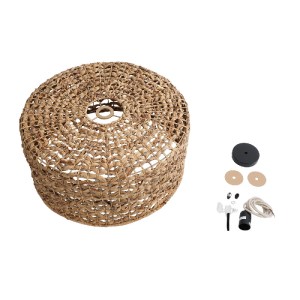 glo-01849-01849_10 GLOBOSTAR® MANGATA 01849 BOHO ΚΡΕΜΑΣΤΟ ΦΩΤΙΣΤΙΚΟ ΚΑΜΠΑΝΑ ΜΟΝΟΦΩΤΟ 1 X E27 IP20 ΚΑΦΕ ΞΥΛΟ -