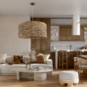 glo-01849-post_334 GLOBOSTAR® MANGATA 01849 BOHO ΚΡΕΜΑΣΤΟ ΦΩΤΙΣΤΙΚΟ ΚΑΜΠΑΝΑ ΜΟΝΟΦΩΤΟ 1 X E27 IP20 ΚΑΦΕ ΞΥΛΟ -