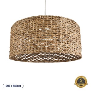 glo-01850-01850_0 GLOBOSTAR® MANGATA 01850 BOHO ΚΡΕΜΑΣΤΟ ΦΩΤΙΣΤΙΚΟ ΚΑΜΠΑΝΑ ΜΟΝΟΦΩΤΟ 1 X E27 IP20 ΚΑΦΕ ΞΥΛΟ -