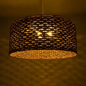 glo-01850-01850_3 GLOBOSTAR® MANGATA 01850 BOHO ΚΡΕΜΑΣΤΟ ΦΩΤΙΣΤΙΚΟ ΚΑΜΠΑΝΑ ΜΟΝΟΦΩΤΟ 1 X E27 IP20 ΚΑΦΕ ΞΥΛΟ -