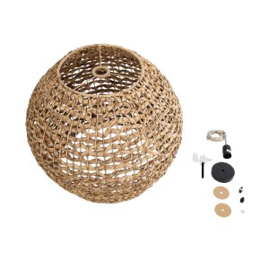 glo-01851-01851_10 GLOBOSTAR® MANGATA 01851 BOHO ΚΡΕΜΑΣΤΟ ΦΩΤΙΣΤΙΚΟ ΚΑΜΠΑΝΑ ΜΟΝΟΦΩΤΟ 1 X E27 IP20 ΚΑΦΕ ΞΥΛΟ -
