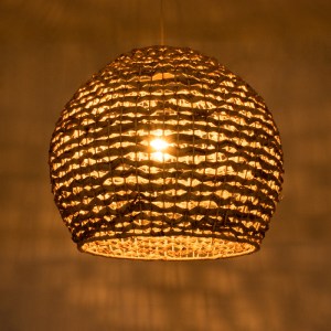 glo-01851-01851_3 GLOBOSTAR® MANGATA 01851 BOHO ΚΡΕΜΑΣΤΟ ΦΩΤΙΣΤΙΚΟ ΚΑΜΠΑΝΑ ΜΟΝΟΦΩΤΟ 1 X E27 IP20 ΚΑΦΕ ΞΥΛΟ -