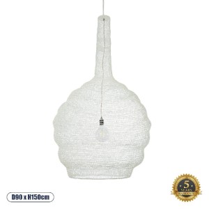 glo-01886-01886_00 GLOBOSTAR® KENTUCKY 01886 VINTAGE ΚΡΕΜΑΣΤΟ ΦΩΤΙΣΤΙΚΟ ΠΛΕΓΜΑ ΜΟΝΟΦΩΤΟ 1 X E27 IP20 ΜΠΕΖ ΜΕΤΑΛΛΟ - Μ90 X Π90 X Υ150CM